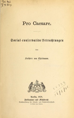 Cover for Pro Caesare
