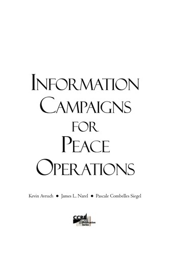 Cover for Information campaigns for peace operations