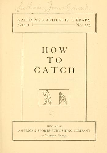 Cover for How to catch.