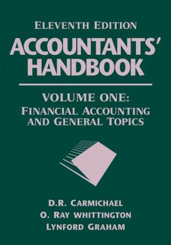 Cover for Accountants' Handbook, Financial Accounting and General Topics (Accountants' Handbook Vol. 1)