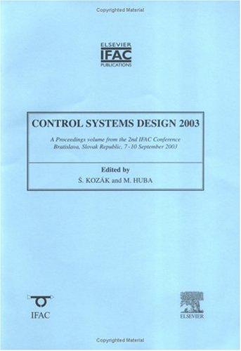 Cover for Control Systems Design 2003