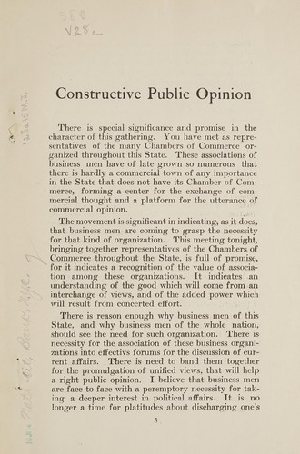 Cover for Constructive public opinion