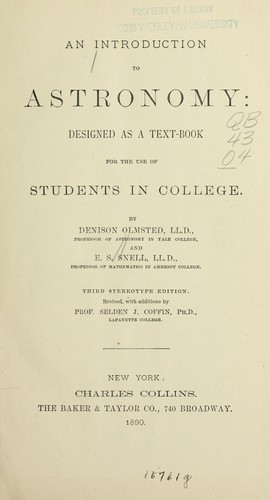 Cover for An introduction to astronomy
