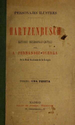 Cover for Hartzenbusch