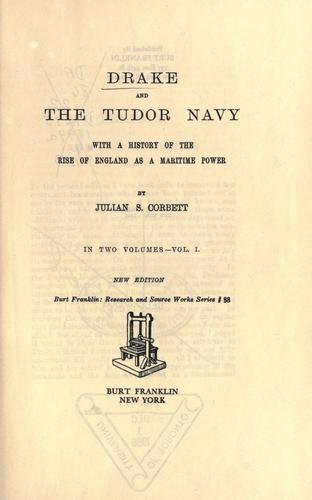 Cover for Drake and the Tudor navy, with a history of the rise of England as a maritime power.