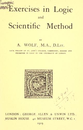 Cover for Exercises in logic and scientific method.
