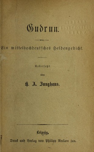 Cover for Gudrun