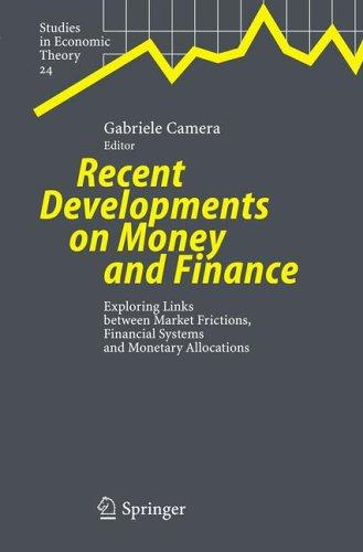 Cover for Recent Developments on Money and Finance
