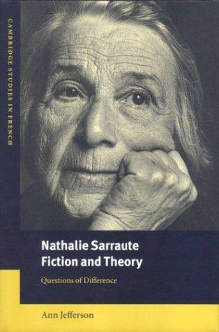 Cover for Nathalie Sarraute, fiction and theory