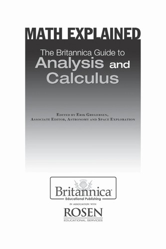 Cover for The Britannica guide to analysis and calculus
