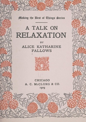 Cover for A talk on relaxation