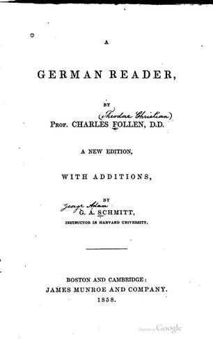 Cover for A German reader