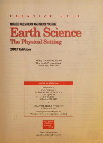 Cover for Earth Science