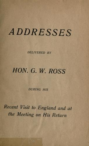 Cover for Addresses