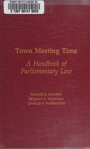 Cover for Town meeting time