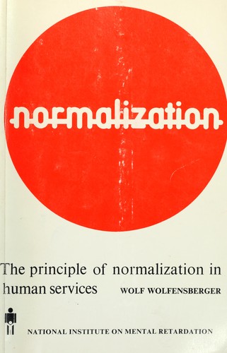 Cover for The principle of normalization in human services