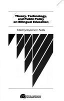 Cover for Theory, technology, and public policy on bilingual education
