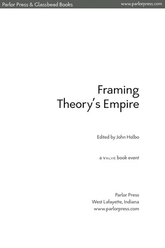 Cover for Framing Theory's empire
