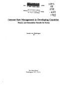 Cover for Interest rate management in developing countries