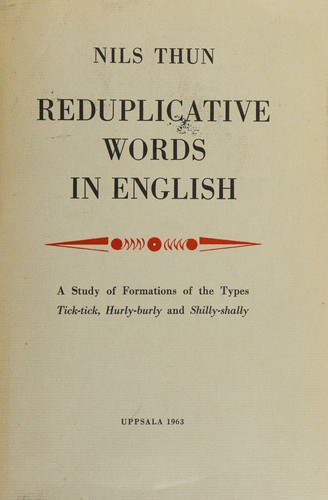 Cover for Reduplicative Words in English