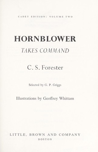 Cover for Hornblower takes command