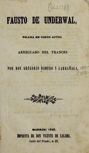 Cover for Fausto de Underwal