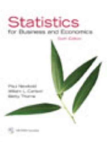 Cover for Statistics for Business and Economics and Student CD