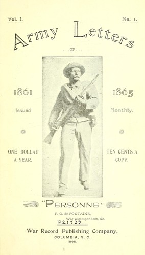 Cover for Army letters of 1861-1865