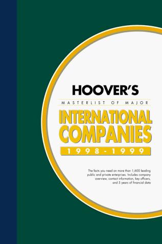 Cover for Hoover's Masterlist of Major International Companies 1998-1999 (Hoover's Masterlist of Major International Companies)