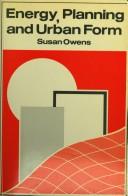 Cover for Energy, planning, and urban form