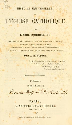 Cover for Histoire universelle de l'Église Catholique