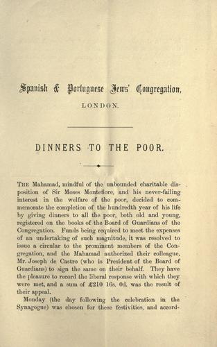 Cover for The centenary of Sir Moses Montefiore, Bart., 8th Heshvan, 5645-26th October, 1884