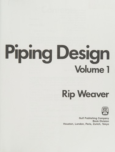 Cover for Process piping design.