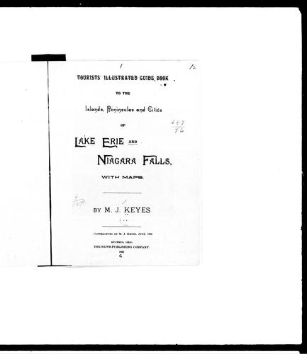 Cover for Tourists illustrated guide book to the islands, peninsulas and cities of Lake Erie and Niagara Falls