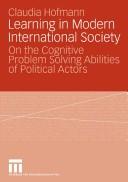 Cover for Learning in modern international society