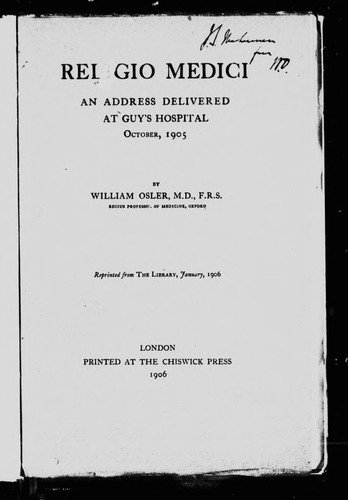 Cover for Religio medici