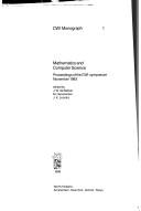 Cover for Mathematics and computer science
