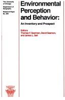 Cover for Environmental perception and behavior