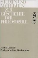 Cover for Études de philosophie allemande