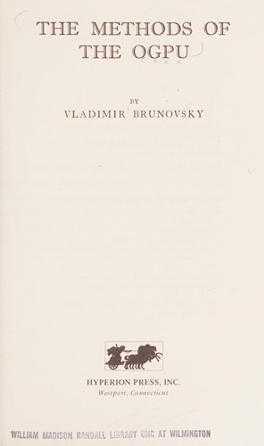 Cover for The methods of the OGPU