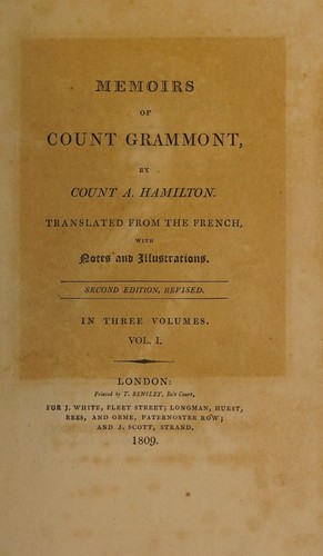 Cover for Memoirs of Count Grammont