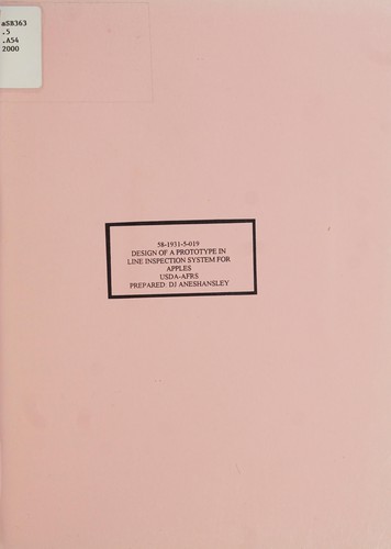 Cover for Design of a prototype in line inspection system for apples