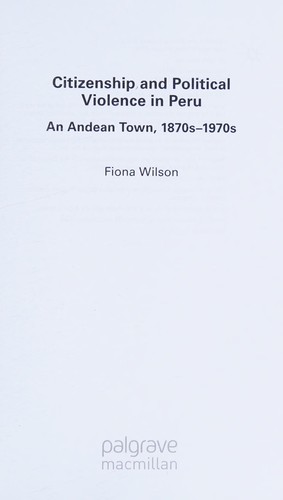 Cover for Citizenship and political violence in Peru