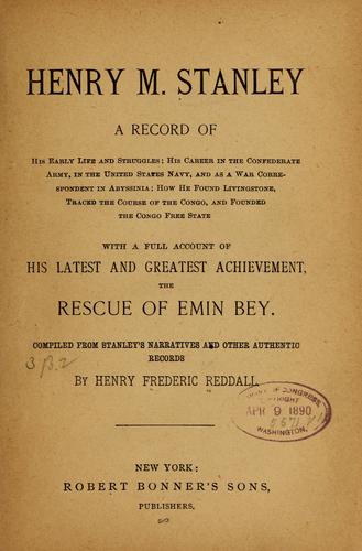 Cover for Henry M. Stanley
