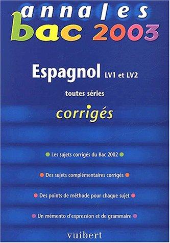 Cover for Annales Bac 2003 