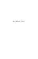 Cover for Le paysage urbain