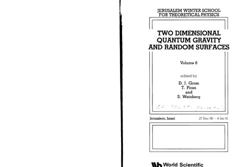 Cover for 2 Dimensional Quantum Gravity and Random Surfaces