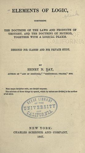 Cover for Elements of logic