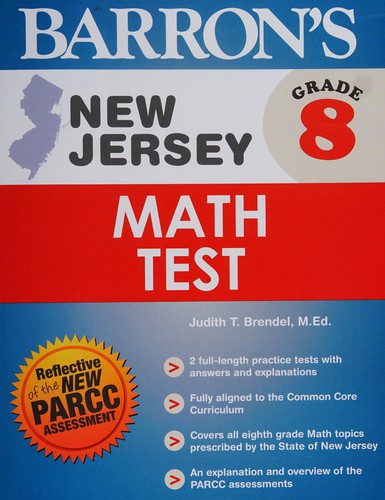 Cover for Barron's New Jersey, Grade 8 Math