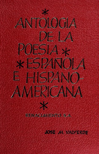 Cover for Antología de la poesía española e hispanoamericana.
